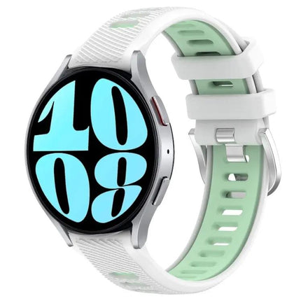 20mm Two-Tone Silicone Sports Band Steel Buckle Samsung 44mm