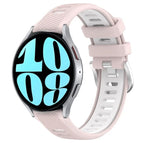 For Samsung Galaxy Watch 6 44mm / Pink+White