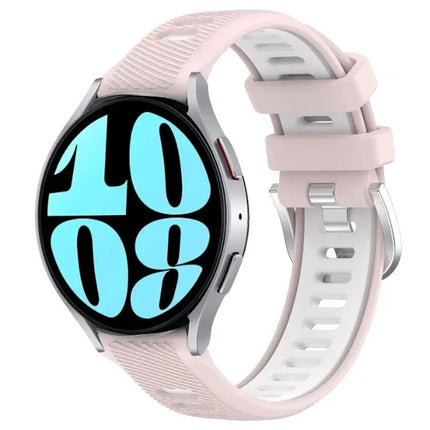 20mm Two-Tone Silicone Sports Band Steel Buckle Samsung 44mm
