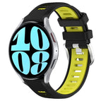 For Samsung Galaxy Watch 6 44mm / Black+Lime Green