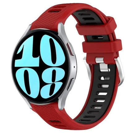 20mm Two-Tone Silicone Sports Band Steel Buckle Samsung 44mm