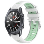 For Samsung Galaxy Watch3 45mm / White+Teal