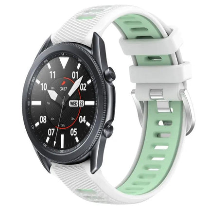 22mm Silicone Sport Band Two-Tone Buckle Samsung 45/46mm