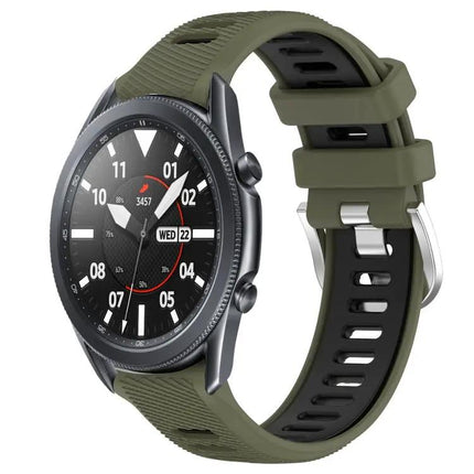 22mm Silicone Sport Band Two-Tone Buckle Samsung 45/46mm