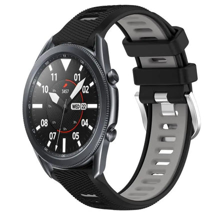 22mm Silicone Sport Band Two-Tone Buckle Samsung 45/46mm
