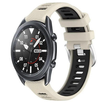22mm Silicone Sport Band Two-Tone Buckle Samsung 45/46mm