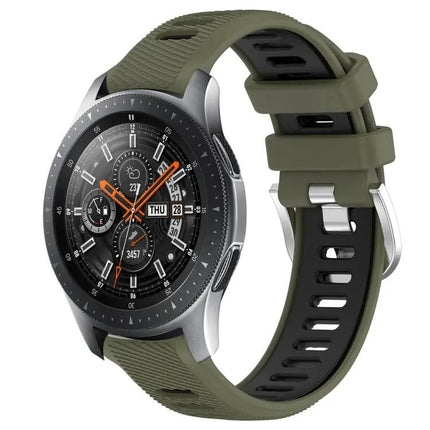 22mm Silicone Sport Band Two-Tone Buckle Samsung 45/46mm