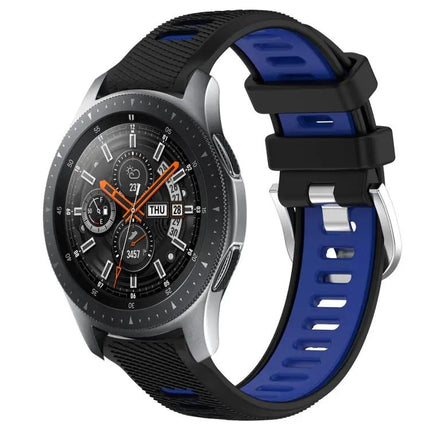 22mm Silicone Sport Band Two-Tone Buckle Samsung 45/46mm