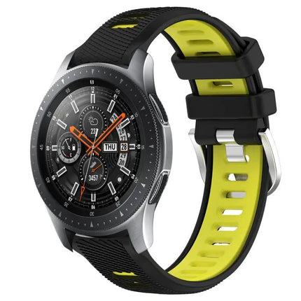 22mm Silicone Sport Band Two-Tone Buckle Samsung 45/46mm
