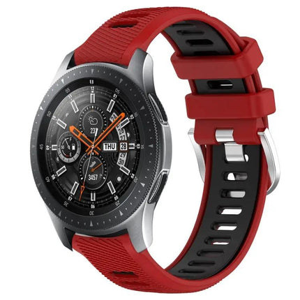22mm Silicone Sport Band Two-Tone Buckle Samsung 45/46mm