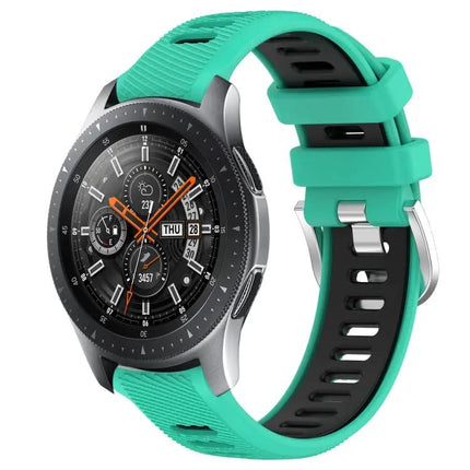 22mm Silicone Sport Band Two-Tone Buckle Samsung 45/46mm