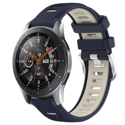 22mm Silicone Sport Band Two-Tone Buckle Samsung 45/46mm