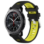 For Samsung Gear S3 Frontier / Black+Lime Green