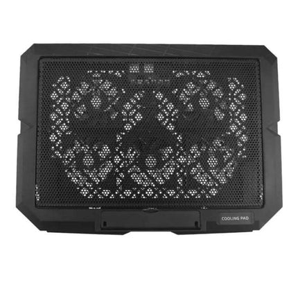 Ergonomic Adjustable Height Laptop Cooling Stand with Fans black mesh cooling pad with twin fans and adjustable height for laptops