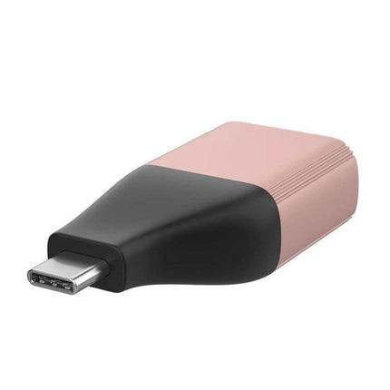 Onten UC101 Type-C Ethernet Adapter for Laptop Connectivity small rose gold and black USB-C to RJ45 network adapter for stable wired internet