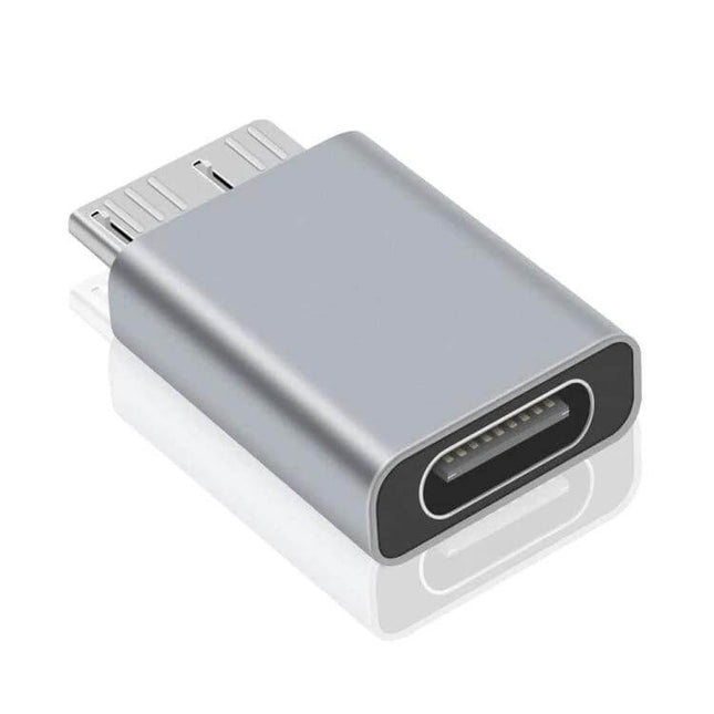 JUNSUNMAY USB C to Micro B Adapter for Device Connections - silver USB C to Micro B adapter for data transfer and charging
