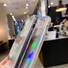 Coque de téléphone en TPU avec papillons en cristal transparent