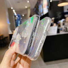 Funda de TPU para teléfono con diseño de mariposas de cristal transparente