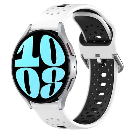 Two-Tone 20mm Silicone Band For Galaxy Watch 6 44mm