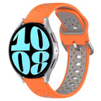 For Samsung Galaxy Watch 6 44mm / Orange+Grey