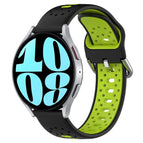 For Samsung Galaxy Watch 6 44mm / Black+Lime Green