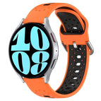For Samsung Galaxy Watch 6 40mm / Orange+Black