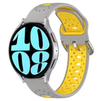 For Samsung Galaxy Watch 6 40mm / Grey+Yellow