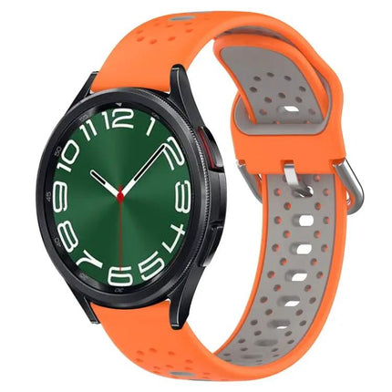 20mm Two Tone Breathable Silicone Band For Galaxy Watch 47mm