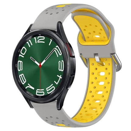 20mm Two Tone Breathable Silicone Band For Galaxy Watch 47mm