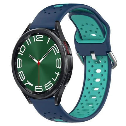 20mm Two Tone Breathable Silicone Band For Galaxy Watch 47mm