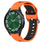 For Samsung Galaxy Watch 6 Classic 43mm / Orange+Black