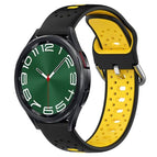 For Samsung Galaxy Watch 6 Classic 43mm / Black+Yellow