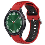 For Samsung Galaxy Watch 6 Classic 43mm / Red+Black