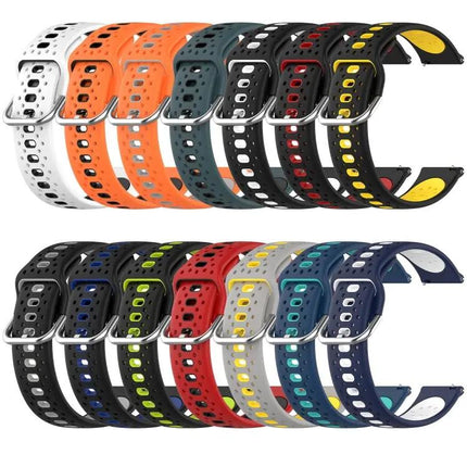 20mm Two-Tone Silicone Band For Samsung Galaxy Watch 4 40mm