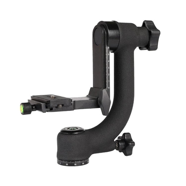 Gimbal Tripod Ball Head for Horizontal Camera Stability with quick-release plate and damping controls for steady landscape and panoramic shots