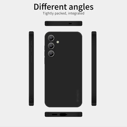 PINWUYO Slim Protective Phone Case for Everyday Use - slim black TPU case shown from multiple angles, low-profile protection for daily use