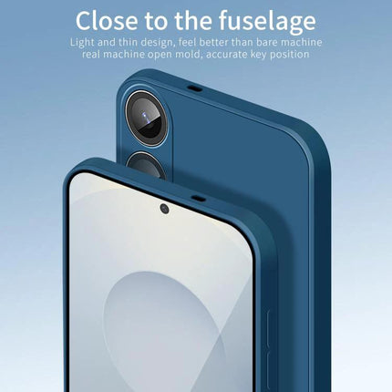 PINWUYO Samsung Case for Everyday Phone Protection in blue showing slim fit, raised camera bezel and precise cutouts for everyday durability