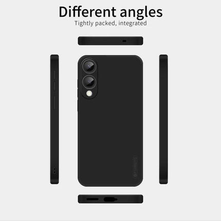 PINWUYO Samsung Case for Everyday Phone Protection showing black slim case from multiple angles protecting camera and ports