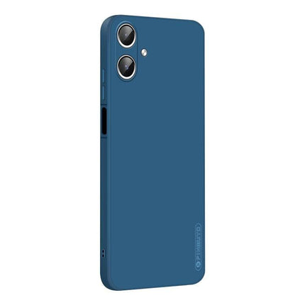 PINWUYO Silicone Case for Everyday Samsung Phone Protection slim blue TPU case with raised camera lip and corner drop protection
