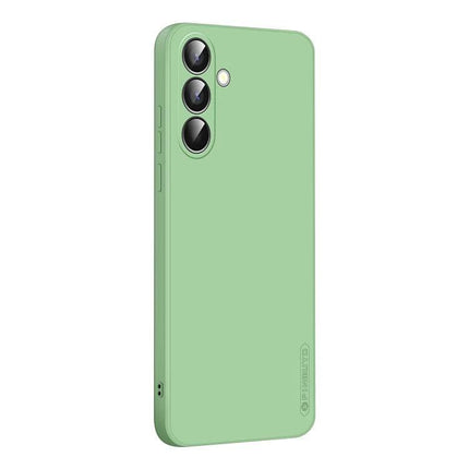 PINWUYO Silicone Case for Everyday Samsung Phone Protection in mint green, slim TPU cover with raised camera lip and button cutouts
