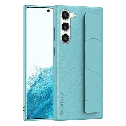 Wrist Strap Phone Case With Hands Free Carrying in teal soft TPU with integrated wrist strap and non-slip grip for walking errands
