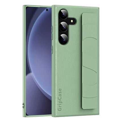Convenient Wrist Strap Phone Case For Daily Activities Keeps Your Phone Within Reach - mint green PC TPU PU grip case with wrist strap