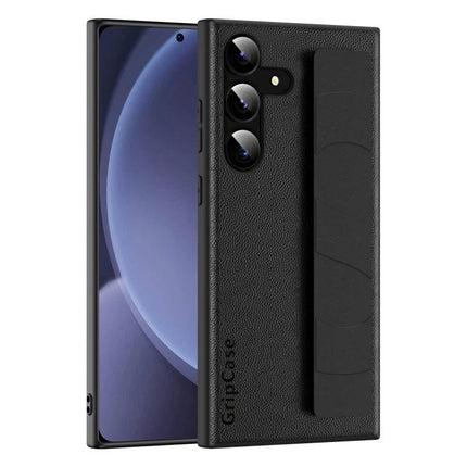 Convenient Wrist Strap Phone Case For Daily Activities Keeps Your Phone Within Reach - black leather-look protective case with wrist strap