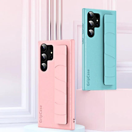 Wrist Strap Phone Case for Daily Convenience - pink and teal protective grip cases with adjustable soft wrist straps