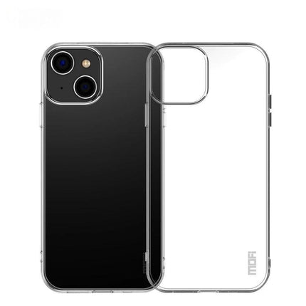 MOFI Clear Phone Case For Everyday iPhone Protection And Daily Use Lightweight Silhouette - slim transparent TPU case showing back and clear profile