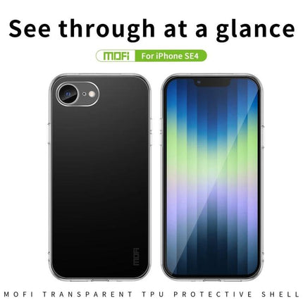 MOFI Clear Phone Case For Everyday iPhone Protection And Daily Use Lightweight Silhouette - transparent TPU slim protective case for iPhone SE4
