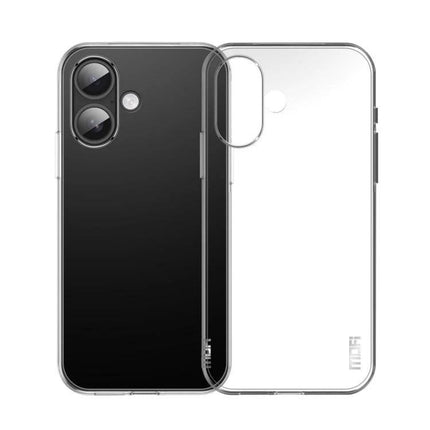 MOFI Clear Phone Case For Everyday iPhone Protection And Daily Use Lightweight Silhouette slim transparent TPU case showing front and back protection