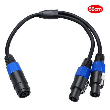 Essential Junsunmay Adapter Cable for Home Audio Connections - 50cm Speakon 2-in-1 cable for guitars, basses, mics to amp and speaker