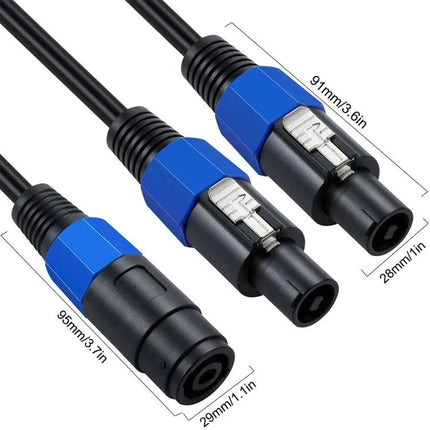 Essential Junsunmay Adapter Cable for Home Audio Connections - Speakon 2-in-1 cable linking guitars, basses, mics to amps and speakers for home practice