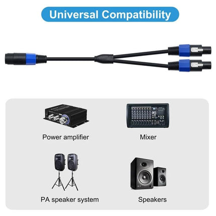 Essential Junsunmay Adapter Cable for Home Audio Connections connecting mixer, power amplifier, PA speaker system and speakers with Speakon 2-in-1 cable